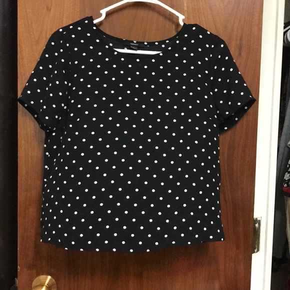 Polka Dot Sheer Top Size medium Forever 21 - Picture 1 of 5